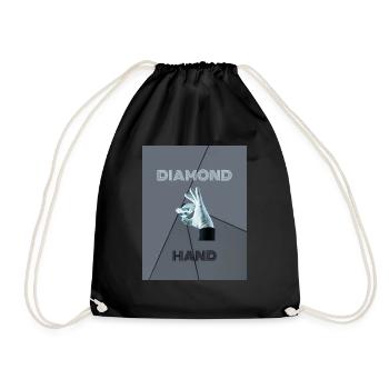 Diamond Hand - Turnbeutel - Schwarz - Vorne