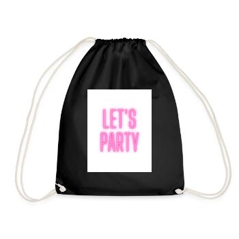 Let's Party - Turnbeutel - Schwarz - Vorne