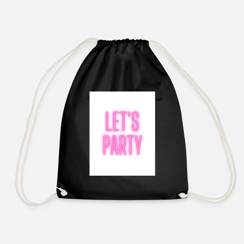 Let's Party - Turnbeutel - Schwarz