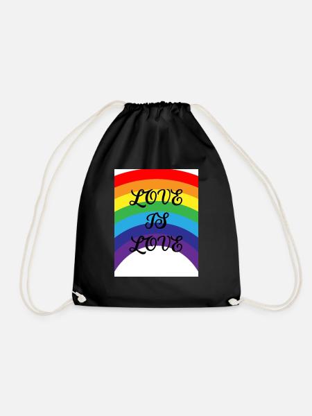 LOVE IS LOVE - Turnbeutel - Schwarz