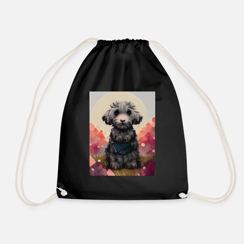 Schnoodle Dog Sweet - Drawstring Bag - black