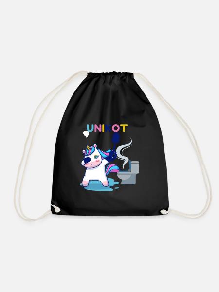UNIKOT Unicorn Glotzer - Turnbeutel - Schwarz
