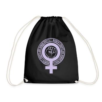 citation féministe sur les droits des femmes - Sac de sport léger - noir - Devant