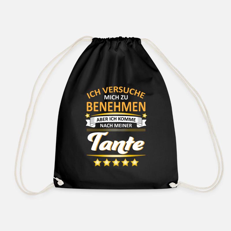 Tante Spruch - Turnbeutel - Schwarz