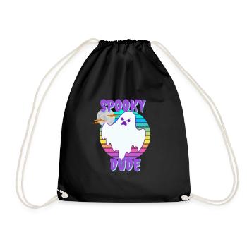 Purple Cyan Wicked Cute Halloween Ghost T Shirt - Turnbeutel - Schwarz - Vorne