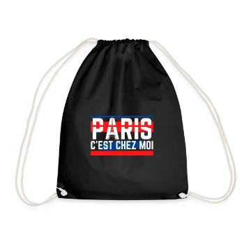 paris c'est chez moi foot - Sac de sport léger - noir - Devant