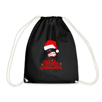 Ugly Christmas Merry Christmas Design by vauART - Drawstring Bag - black - Front