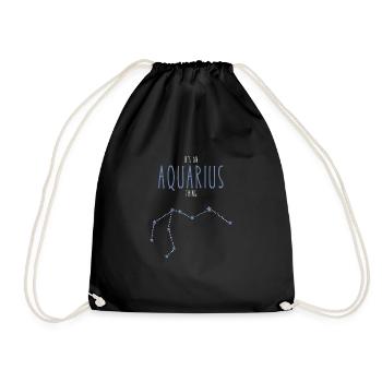 Aquarius Sternzeichen - Turnbeutel - Schwarz - Vorne