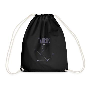 Taurus Sternzeichen - Turnbeutel - Schwarz - Vorne