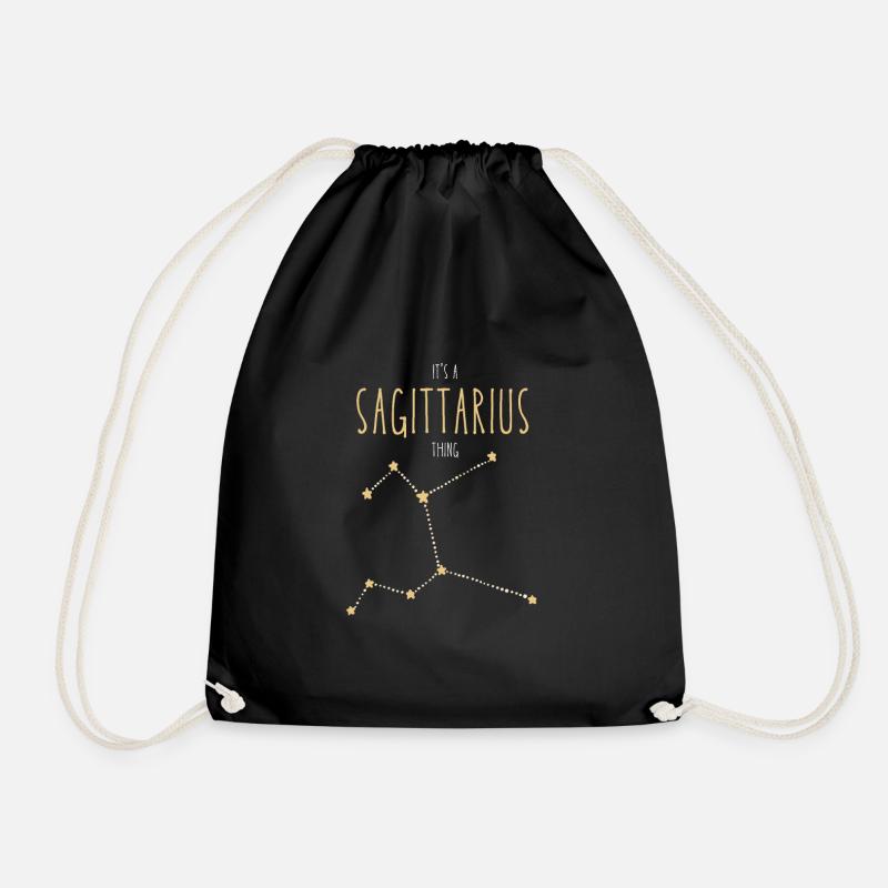 Sagittarius Sternzeichen - Turnbeutel - Schwarz
