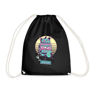 But First Salsa Retro Diner, Vintage, Dance Design - Turnbeutel - Schwarz - Vorne