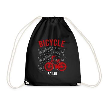 Bicycle Squad, Cardio, Radfahrer, Hobbysport - Turnbeutel - Schwarz - Vorne