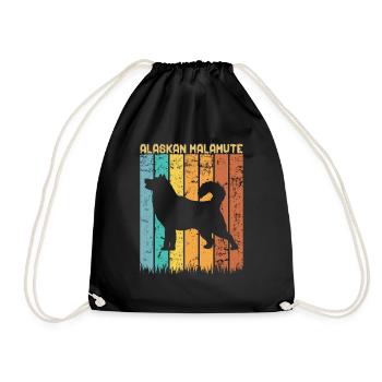 Alaskan Malamute - Drawstring Bag - black - Front