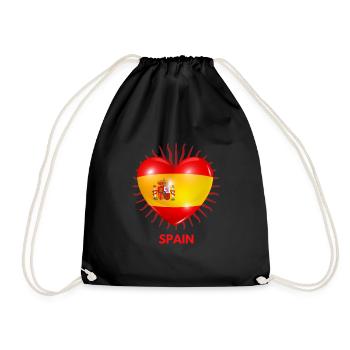 WM Quatar I Love Spain Pattern - Sac de sport léger - noir - Devant