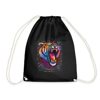 Tigre hurlant - Sac de sport léger - noir - Devant