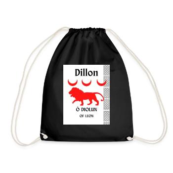 Nom de famille Dillon - Sac de sport léger - noir - Devant