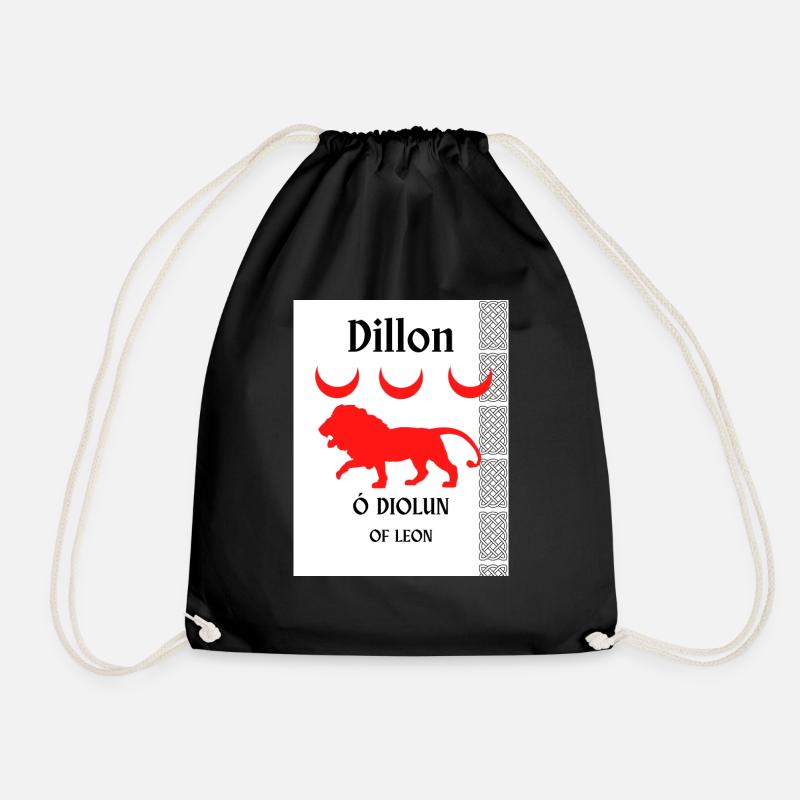 Dillon surname - Drawstring Bag - black