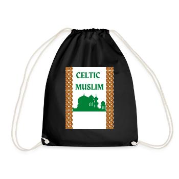 Celtic Muslim - Drawstring Bag - black - Front