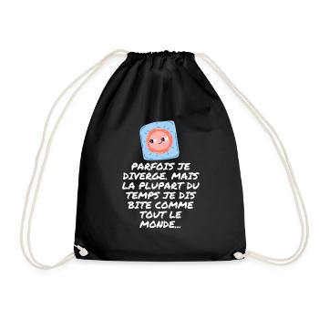 Mettez la main sur le t-shirt GRO ZIZI dès aujourd - Sac de sport léger - noir - Devant