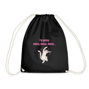 Carnival - Dance dance dance funny dancing cat - Drawstring Bag - black - Front