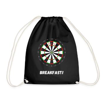 Dart Dartscheibe - Turnbeutel - Schwarz - Vorne