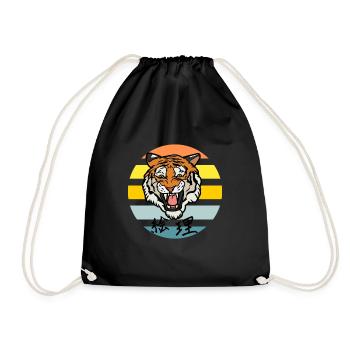 Tiger #54 - Drawstring Bag - black - Front