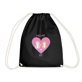 You and Me We LOve - Turnbeutel - Schwarz - Vorne