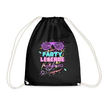 Party Legende Karneval 2023 Feiern tShirt - Turnbeutel - Schwarz - Vorne