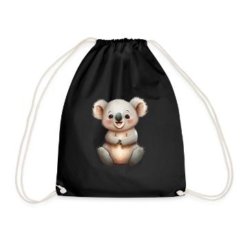 Koala - Drawstring Bag - black - Front