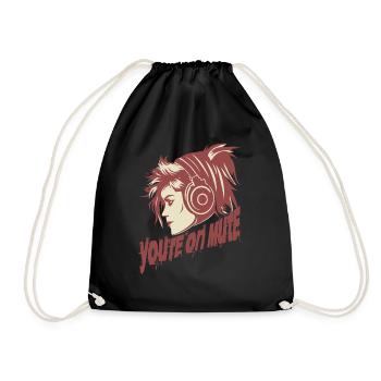 You are muted - Drawstring Bag - black - Front