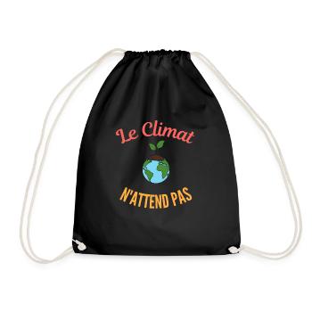 Le climat n'attend pas - Sac de sport léger - noir - Devant