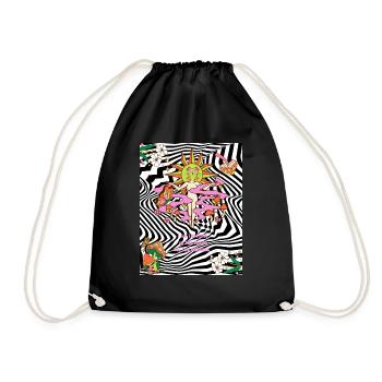 Psychedelic trip - Drawstring Bag - black - Front