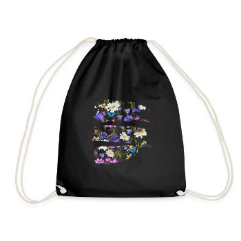 Fleurs printanières - Réveil printanier - Sac de sport léger - noir - Devant