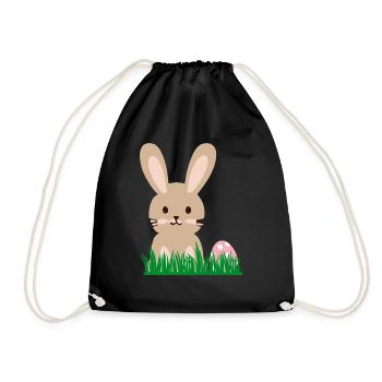 Hare - Drawstring Bag - black - Front