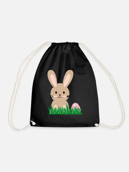 Hare - Drawstring Bag - black