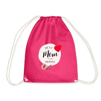 House - Drawstring Bag - fuchsia - Front