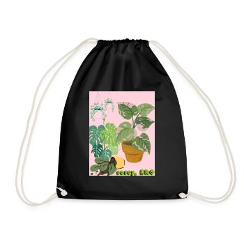 Amoureux des plantes - Sac de sport léger - noir - Devant