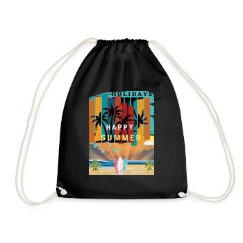 Tropical Summer happy - Sac de sport léger - noir - Devant
