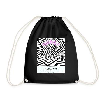 丂山乇乇ㄒ-sweet - Drawstring Bag - black - Front