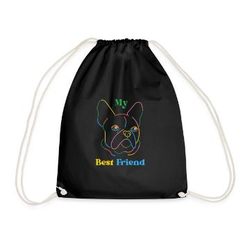 My Best Friend Dog - Turnbeutel - Schwarz - Vorne