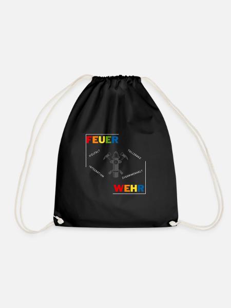Feuerwehr LGBTQ Pride - Turnbeutel - Schwarz