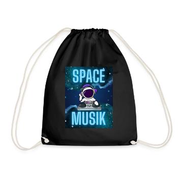 Space Musik - Turnbeutel - Schwarz - Vorne