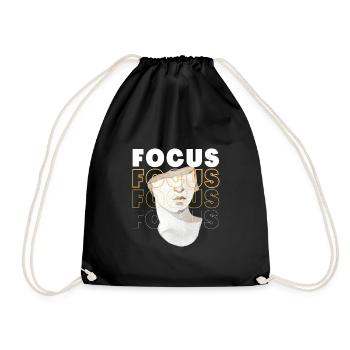 Stay focused - Drawstring Bag - black - Front