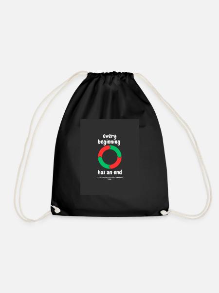 Positive Thinking - Drawstring Bag - black
