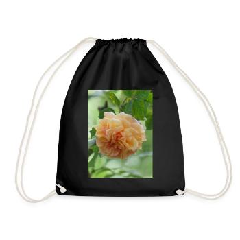 Blühende Frühlings Rose - Turnbeutel - Schwarz - Vorne