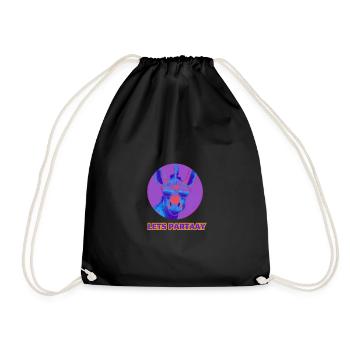 LETS PARTAAY - Drawstring Bag - black - Front