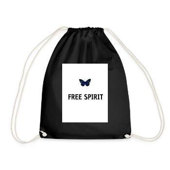 Blue Modern Butterfly Quote T shirt - Sac de sport léger - noir - Devant