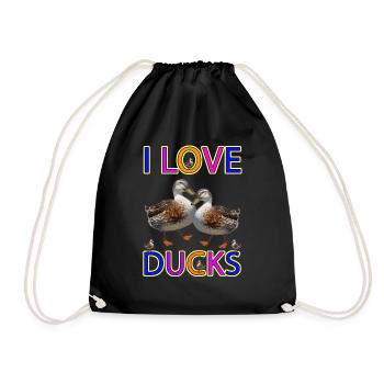 Duck Love - Drawstring Bag - black - Front