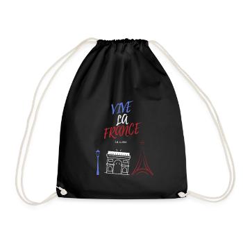 "Vive la France" French National Day - Drawstring Bag - black - Front