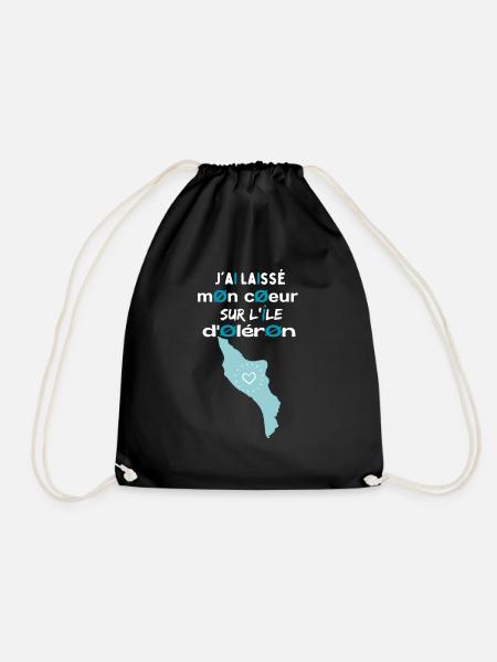 Jai laissé mon cœur à l'île d'Oléron 1 - Sac de sport léger - noir